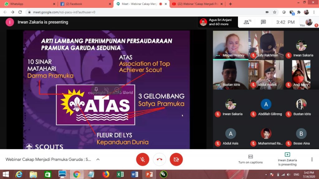 Webinar Kwartir Cabang Wajo dihadiri Pramuka Luar Negeri