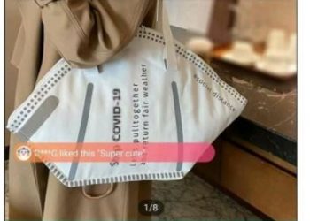 Ngakak! Ibu Ini Beli Tas Bentuk Masker, Penampilannya Malah Jadi Begini