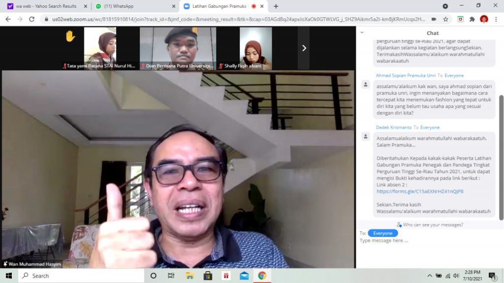 Pramuka Universitas di Riau Gelar Latihan Gabungan Tentang Kewirausahaan