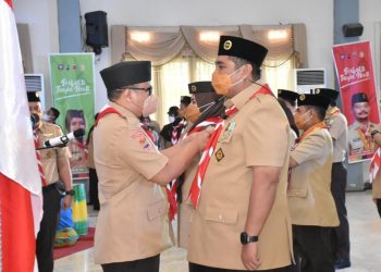 Ketua Harian Kwarda Sulsel Lantik Ketua Mabicab Gerakan Pramuka Maros