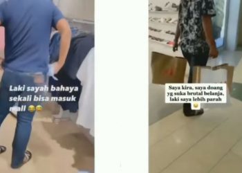 Viral Aksi Suami Kalap Belanja Baju saat ke Mal, Jumlahnya Banyak Banget