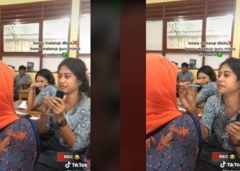 Kocak! Ketahuan Bawa Makeup ke Sekolah, Siswi Ini Malah Diminta Merias Gurunya