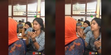 Kocak! Ketahuan Bawa Makeup ke Sekolah, Siswi Ini Malah Diminta Merias Gurunya