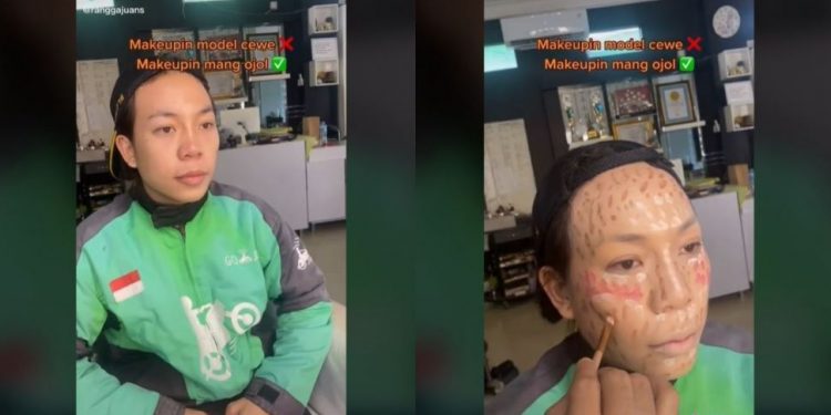Viral Penampilan Driver Ojol Dirias MUA Bikin Kaget, Warganet: Mirip Melly Goeslaw!