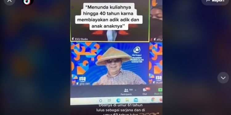 Lelaki Berusia 58 Tahun Ikut Ospek, Ada Kisah Inspiratif di Baliknya