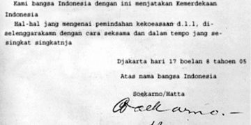 Tuliskan teks proklamasi hasil ketikan sayuti melik