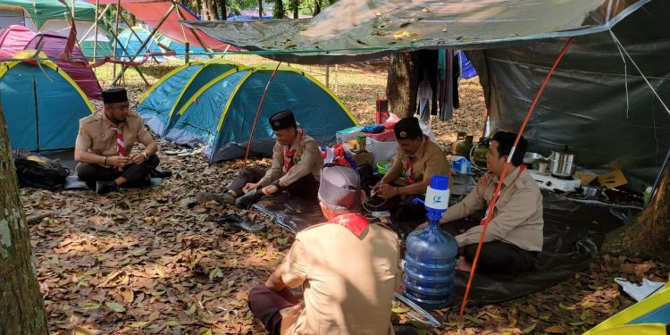 Ketua kwarcab palangkaraya terjunkan tim cadangan untuk membantu.