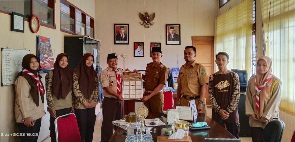 Kunjungan awal tahun 2023 Kwarran Rengat Barat