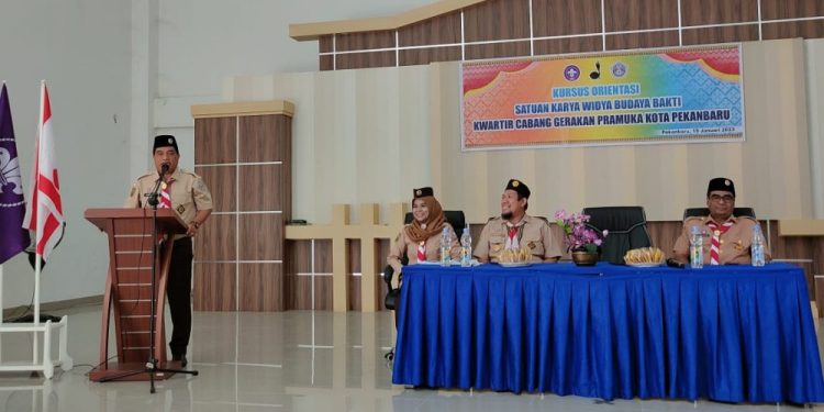 Kadisdik Kota Pekanbaru Apresiasi Pelaksanaan Kursus Orientasi Saka Widya Budaya Bakti Tahun 2023