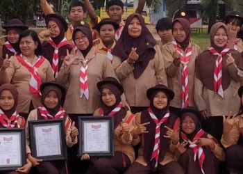 48 Peserta Ikuti Pelantikan Tingkatan Penggalang di Pangkalan Gugusdepan SMPN 3 Kembang Janggut