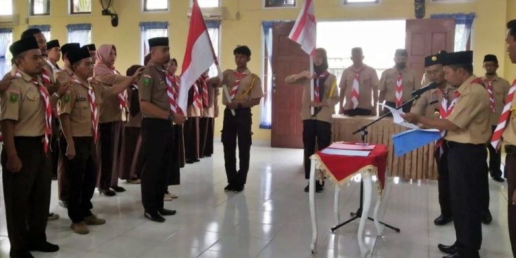 Mabiran, Pengurus Kwarran, dan DKR Sungai Lala Resmi Dilantik
