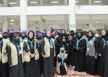 Partisipasi Pramuka Putri Saudi Kepada Jamaah Haji