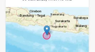 Pusat Gempa Bumi di Bantul, Yogyakarta