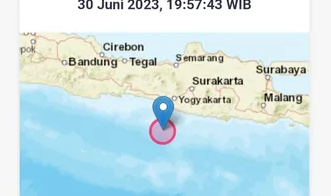 Pusat Gempa Bumi di Bantul, Yogyakarta