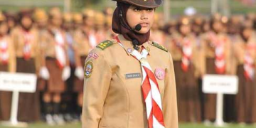 Cara pemakaian setangan leher yang benar pada seragam Pramuka