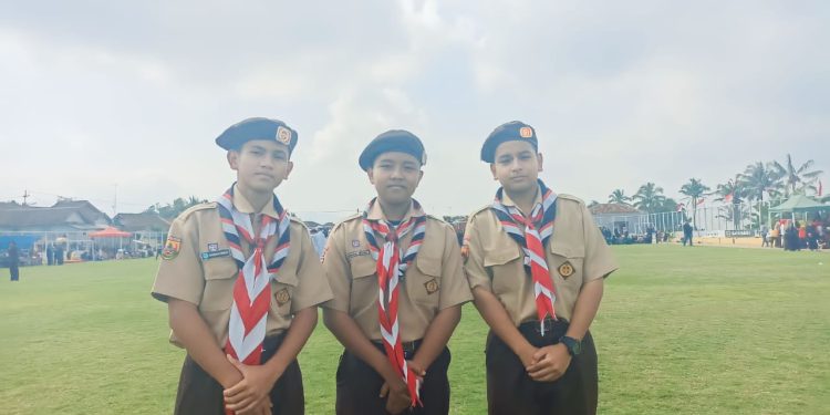 Pramuka SMP Negeri 1 Cisayong berpartisipasi HUT Tasikmalaya ke-391