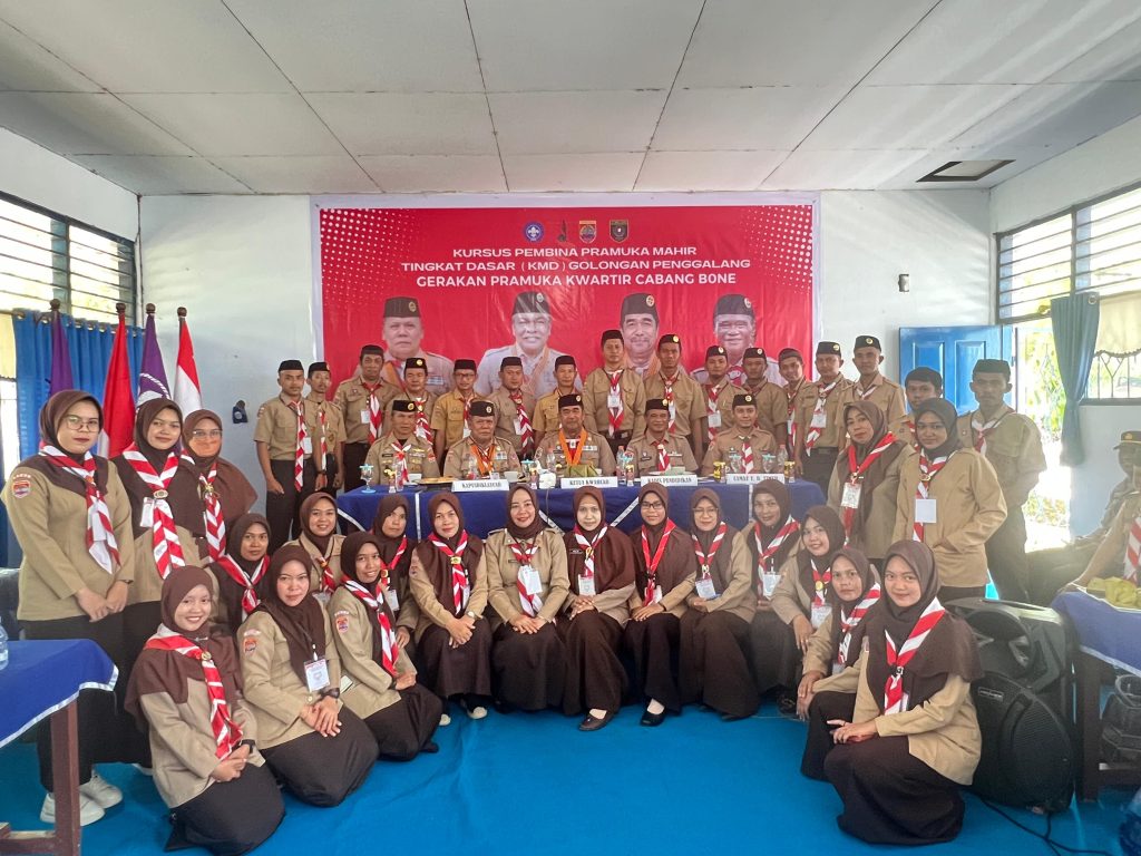 Sebanyak 46 Peserta Ikuti KMD Golongan Penggalang Pramuka Kwarcab Bone Kursusu Pembina Pramuka Mahir Tingkat Dasar (KMD) Golongan Penggalang Gerakan Pramuka Kwarcab Bone